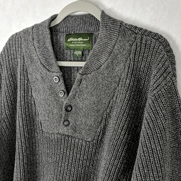 Eddie Bauer Other - *Eddie Bower Heritage Baumwool Gray Sweater Sz XL